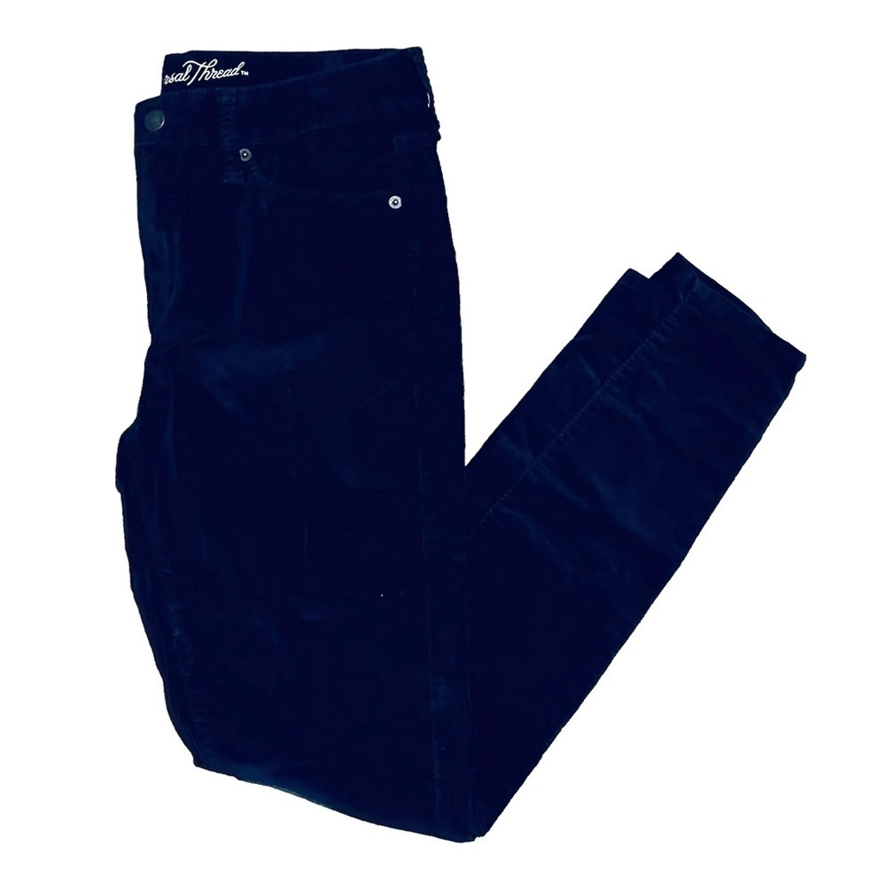Universal Thread High Rise Dark Navy Blue Velveteen Pants Women's 8